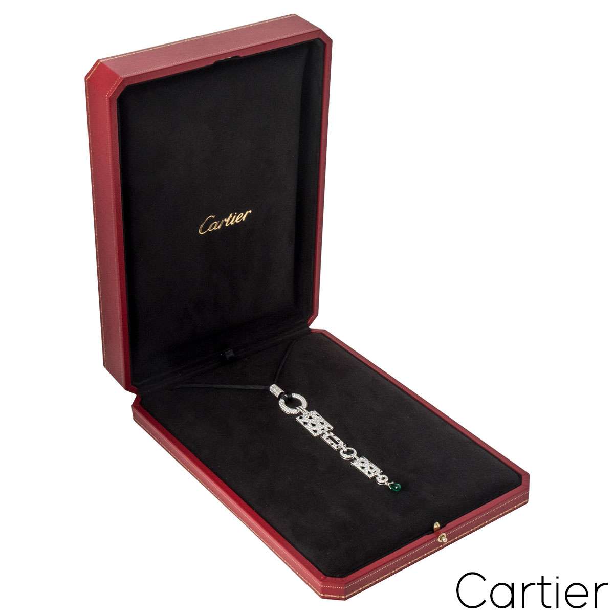 Cartier White Gold Diamond Panthere Necklace N3014700